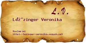 Lézinger Veronika névjegykártya